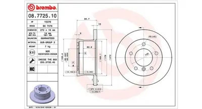 MAGNETI MARELLI 360406033000 Brembo Disk Classe G W461 Arka 2D0615601A 2D0501205B 9024230412 2D0501203 9024230112 A9064230512 5103603AA 9024230712 9024230612 9024230312
