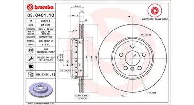 MAGNETI MARELLI 360406130704 Brembo Disk 3 F30, F80 34206797607 150291932 9C40113 24012402512 DF6607S 24012402511PRPCSMS 61000113C BS9354 360406130704 DSK3253