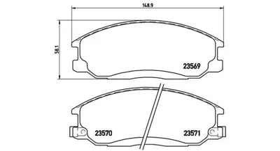 MAGNETI MARELLI 363700430013 Brembo Balata Rexton Gab On P30013N 4813008260 872569 581014AA26 J3600531 581014AA90 598505 13046058322 572453B J3600527
