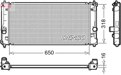 DENSO DRM50081 Engine Cooling 1640022110 64674 210124N TO2334 104741 DRM50081 1153176 53002334 130268 53709