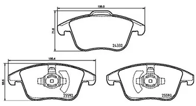 MAGNETI MARELLI 363700424211 Brembo Balata Mondeo V 2110592 RB2231203 182231203 PCP1721 2124950 2433205 P24211 35163 ADB02441 CBP02441