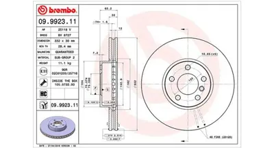 MAGNETI MARELLI 360406100301 Brembo Disk X5 E70 34116771985 60209312KSX BG9061 6110671 AD1013 DF4852S SDK6550 DDF1714C1 6130710 BD1985