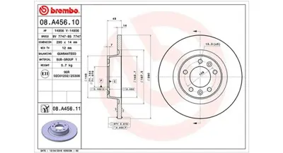 MAGNETI MARELLI 360406075800 Brembo Disk Jumpy Vf7 Arka 0001647883580