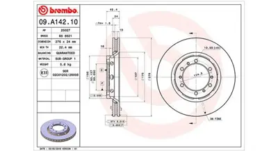 MAGNETI MARELLI 360406105200 Brembo Disk L400 On 688310 MB895730 BS9022 D688310 BN1319E RN1651 24012402021PCSMS DSK2931 DBD1892 ND3017