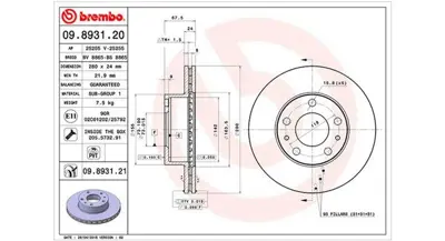 MAGNETI MARELLI 360406023800 Brembo Disk Jumper Autobus On 1341044080 PRD2121 4249K3 9893110 24863E 1300501080 F2006V 986479S70 DDF767 424999
