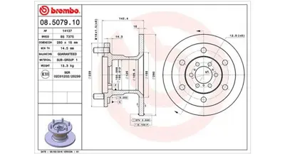 MAGNETI MARELLI 360406021500 Brembo Disk Daily I On 1904531 FIV102 BD4182 5051 BDC3513 DF29241 629000 BG429 I2029K MDC837