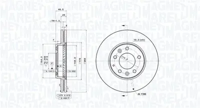 MAGNETI MARELLI 360406153101 Brembo Disk 6 Hatchback Gg On BD3269 8DD355128181 G26Y3325XA BN0349E 370307420 DSK2206 78BD32692 24012501471 54255HC D1196