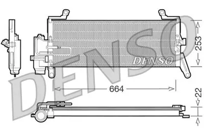 DENSO DCN13011 Condenser 59907303 46472575 60175216 2120011 17005216 8042034 NONRF BC134 FT5216 FTC323