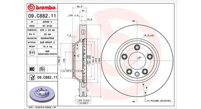 MAGNETI MARELLI 360406128101 Brembo Disk Q7 4lb On 7L6615301E A1016V 600322620 V857L RT20205GLT3 WGR1408LP1D RD01109 25585V BDC5371HC BD0558