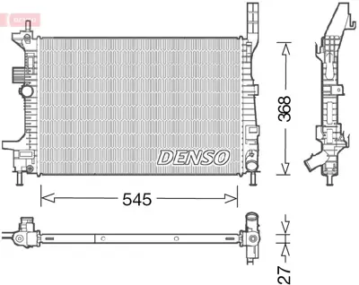 DENSO DRM10029 Engine Cooling 1830143 BV618005BD 1720432 WG1407286 WG1492422 210236 WS2589 660187 XEMS74 760503