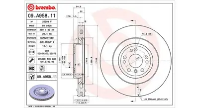 MAGNETI MARELLI 360406122101 Brembo Disk Classe Gl X166 1664210112 25298V MDC2782C A1664211400 A1664210112 BV8908 A1664210712 DSK3164 92284205 BG9175C