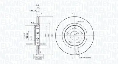 MAGNETI MARELLI 360406077101 Brembo Disk C-Crosser On 1606375780 424959 1667857680 92135203 5815203043 8DD355111571 4249F3 PDC5414 230939C 1618865480