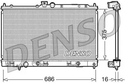 DENSO DRM45024 Engine Cooling MR968858 CR1483000S 140068N MR571798 8MK376770321 62894 32002996 MT2199 60C5009JPN 119083