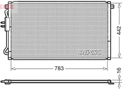 DENSO DCN06015 Condenser 5072262AA 103300 DCN06015 K5072262AA 7005075 5072262AB CR5075 CD330635 8182024 8FC351305191