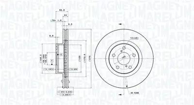 MAGNETI MARELLI 360406045401 Brembo Disk Brz 26300AE050 B1G22401451 8DD355106341 231461C DDF679 USR729 BN0422 BDS1661 BSD729 32006172
