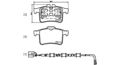 MAGNETI MARELLI 363700436034 Brembo Balata Xk Ii  X150 Arka C2P25493 2202101 BBP2831 2202116215 601476 2142810 BL2639B1 LP3727 RB1981202 MDB3707