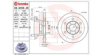 MAGNETI MARELLI 360406024000 Brembo Disk Daily Iii  On 42546401 8DD355117501 215251 2155210027 DF6532S 986479U23 504080994 215128 DF0240 1435005
