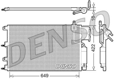 DENSO DCN10023 Condenser 7403201 2035000854 8S4Z19712AA MS5360 8FC351317501 A2035000854 MSA5360 94794 43189 8062014