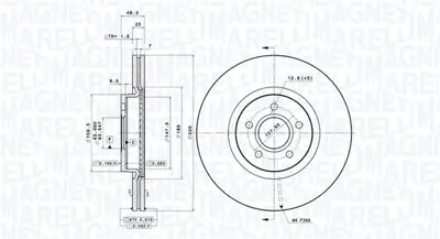 MAGNETI MARELLI 360406077900 Brembo Disk Focus Ii On 92149100 1368548 18580 610370920 250137252 314850 9C54211 9C54221 231512C 9A72810