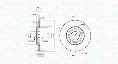 MAGNETI MARELLI 360406049601 Brembo Disk Fabia I 6y2 ADC1461V 600321800 6Q0615301 24031801371 9848314 BR309VA100 186888 562307J BBD4369 562307S