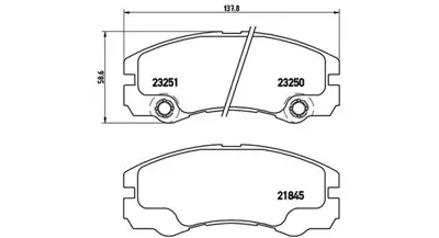MAGNETI MARELLI 363700459033 Brembo Balata Frontera Ues On 1605002 3661 242532 97201441 VXL1115 1605978 93173154 97227235 232501651 223622