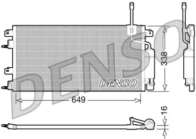DENSO DCN10024 Condenser AS4Z19712B 8S4Z19712BA 8062018 35774 MS5361 43126 DCN10024 3674