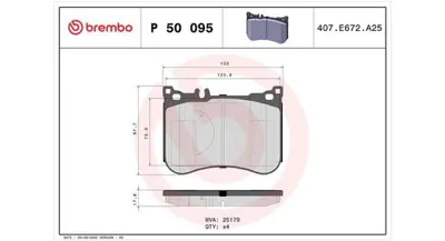 MAGNETI MARELLI 363700450095 Brembo Balata Sl R231 On 0064205020