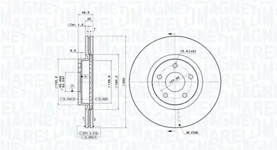 MAGNETI MARELLI 360406026401 Brembo Disk C-Max Dm2 On 1223664 7M511125BA 8DD355112192 F1012V 3M512C375BB BDC5487P DDF1225C 1469083 994681X 92141303