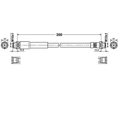 İthal TF0368 Fren Hortumu Arka 02> Fıesta 815016237 2S612282AF 4112336 PHA498 1217819 1151027 60752 512093 BFH5362 381052