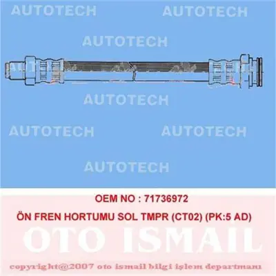 İthal TT01 Fren Hortumu On Sağ Tempra CT01 