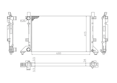 MAGNETI MARELLI 359000300870 Radyatör Vw Lt28-Lt35 2D0121253E QER2541 240070N 312603 732952 58002250 16337 121580N KVW155 65231A