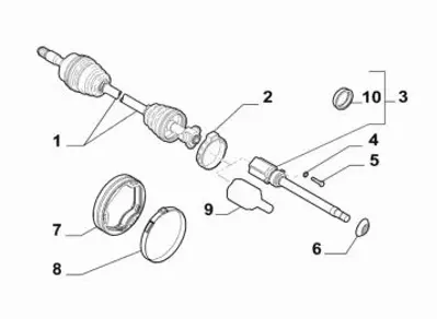 FIAT OPAR 51832278 Aks Milisagonkomp.    Db 51832278 46307678 305825 FI188R 25631 FDS1384 51806760 5224T 71794051 170636