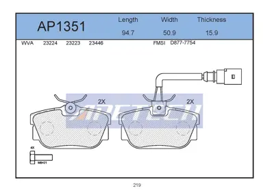 APETECH AP1351 Fren Balata Arka <03 Transporter.T4 2.5 +fs 573049J PBP1482 MBP1132 2322417325 BP1132 P667310 7628 640 363916060542 BP2724