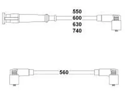 HELLUX HBK3466 Bujı Kablo Seti Bmw M10 B16 B18 M40 B16 E30 B306 48572 XC143 DKC120 OEF035 LS214 ZE575 RCBW231 12121277632 ZEF467