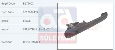 İthal BG72003 Kapi Kolu Surgulu Sol-Sag Lt35 01-> 