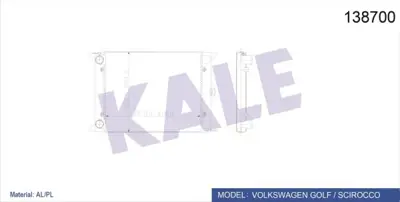 KALE 2017022AL Su Radyator Golf Scirocco Santana 