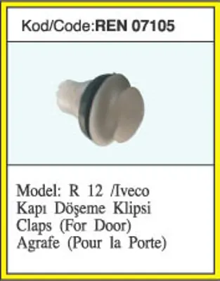 İthal 07105 Kapi Doseme Klipsi R12 