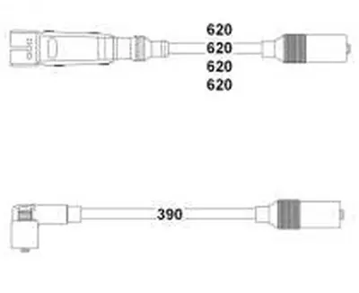 HELLUX HBK3431 Buji Kablo Takimi A80-A100 91-4 Silinidir (Abk) 