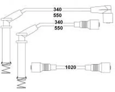 HELLUX HBK3257 Buji Kablo Takimi Frontera A-Omega A 2-0 1-8 8v 