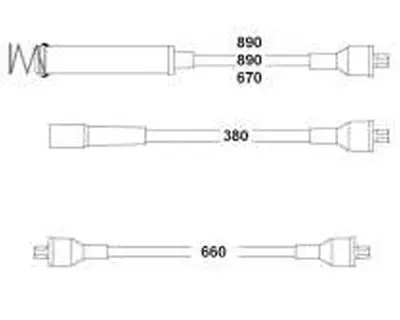 HELLUX HBK3264 Buji Kablo Takimi Corsa 1.6i(E16se) Ascona C 1.8-2.0 
