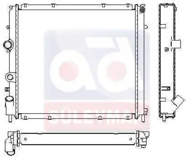 JDEUS RA0230610 Su Radyatoru Ca 1.9 F8q =>03-07-01 Kangoo 