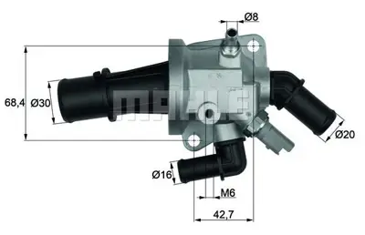 WAHLER 41058888D 6338022 Termostat Corsa C Combo C Albea Doblo Linea 1.3 Cdti 