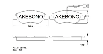 İthal AN4285WK An4285wke Fren Balatasi On Bravo Ii 1.4 1.9d Mito 1.3jtdm 1.6jtdm Linea Doblo Fiorino Ym Tek Fisli 