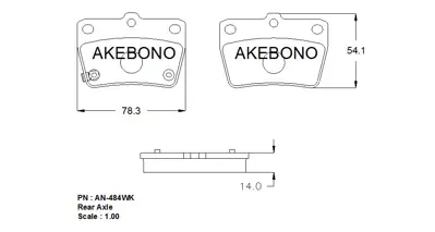 İthal AN484WK Fren Balatasi Arka Rav4 01 > 