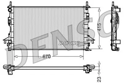 DENSO DRM23083 Su Radyatoru Ca K4m-F9q Laguna Ii /F4r- Escape Iv 
