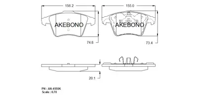 İthal AN4555K Fren Balatasi On T5 04 10 