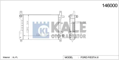 KALE 0214212AL Su Radyatoru Fiesta Iii 1.1 1.3 1.4 Klimali 