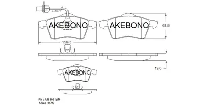 İthal AN4011WK An4011wke Fren Balatasi On T4 2.5 96 > Fisli 