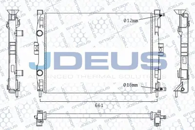 JDEUS -M0230700 Radyator 04> Megane.2 1.4-1.6 16v +ac 8200115541 RN032R006A RT2306 DRM23055 RN032R006B 58328 8MK376781134 RN032R005B 103219 7711135783