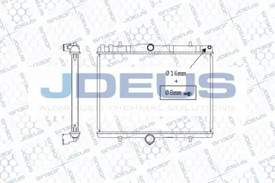 JDEUS -M0070260 Radyator 07> Expert-Scd-Jumpy 1.6hdi-2.0hdi 1330Q7 105123 DRM07060 1043167 63621A 1498986080 CI942R002A 8MK376745131 53861 CI942R002B